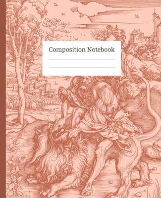 Composition Notebook: College Rule | Vintage Orange Illustration | 7.5" x 9.25" | 120 Pages | Lined Paper | School, College & Work