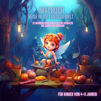 Malbuch für Jungen und Mädchen: Reise in die Fantasiewelt ab 4 Jahren: 20 liebevoll gestaltete Motive | Das ideale Geschenk für Jungen und Mädchen zu Weihnachten, Wichteln, Geburtstag