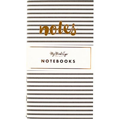 My Minds Eye mini-notebooks in zwart en wit, 3/Pkg, veelkleurig