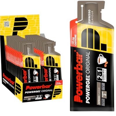 Powerbar PowerGel Original Espresso 24x41g - High Carb Energy Gel + Magnesio e Sodio + 53mg Cafeína