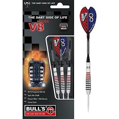 BULL'S V8 V3 Steel Dart 24 g, svart,