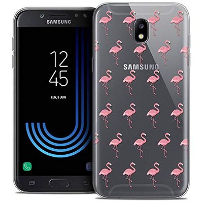 Caseink fodral för Samsung Galaxy J7 2017 J730 (5.5) fodral [Crystal Gel HD mönster kollektion mönster design rosorna flamingos - mjuk - ultratunn - tryckt i Frankrike]