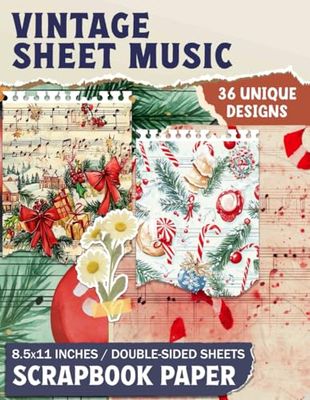 Vintage Sheet Music: Classic Sheet Music Patterns for Scrapbooking, Decoupage, Mixed Media Crafts, and Gift Wrapping