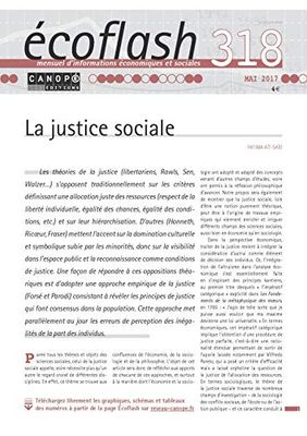 ECOFLASH N 318 MAI 2017 LA JUSTICE SOCIALE