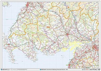 Dumfries & Galloway - DG - Postcode Wall Map - Paper