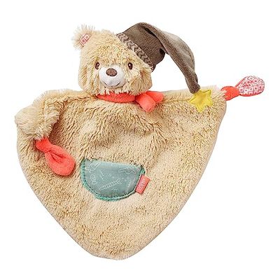 Fehn Doudou Bébé Jouet Ours Bruno - Doudou pour nouveau-né - Aide au sommeil Doudou Sucette - Sucette - Doudou Dormeur pour bébés et jeunes enfants dès 0+ mois