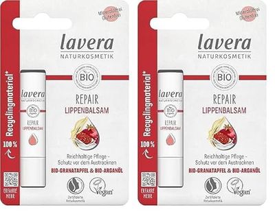 Lavera Bálsamo labial reparador, 4,5 g (Paquete de 2)