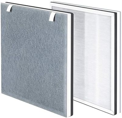 Leemone Lot de 2 filtres de rechange compatibles avec le purificateur d'air LEVOIT Vital 100 (True HEPA + filtres à charbon actif haute efficacité), 3 en 1, comparé au Vital 100-RF