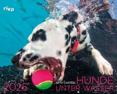 Perros bajo el agua 2025: calendario de pared con 12 fotografías únicas. Gran regalo para todos los dueños de perros, amantes de los perros en Navidad, cumpleaños