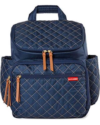 Skip Hop Baby Girl's Navy Diaper Backpack: Forma, Multi-Function Travel Bag with Changing Pad & Stroller Attachment, 2 Count (Pack of 1)