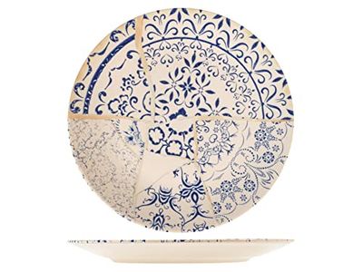 H&H 3238001 Teller Alyssa, Stoneware dekoriert, 25 cm