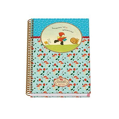 Hardcover A5 Spiral Notebook 100 sheets - Santoro - Poppi Loves - Catch Me