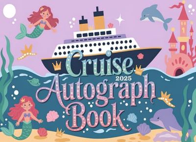 Cruise Autograph Book 2025 for girls: A Keepsake for Collecting Theme Park Memories, Character Signatures, and Photos, mermaid design
