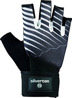 Silverton kors grepp handskar, unisex, 47200M, svart/vit, M