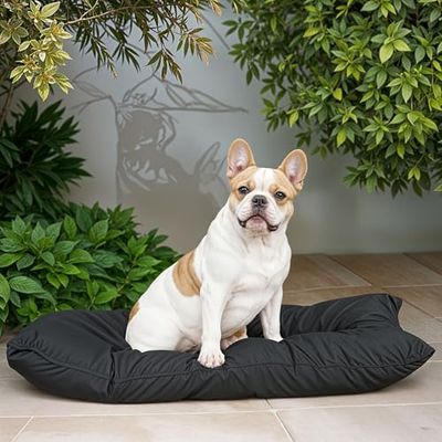 Italian Bed Linen Maxy Coussin matelassé Elegant pour Chien et Chat Gris foncé 60 x 100 cm