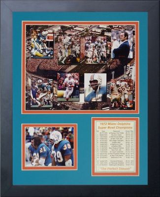 Leyendas Nunca Mueren 1972 Miami Dolphins Mosaico Foto enmarcada Collage, 11 x 14