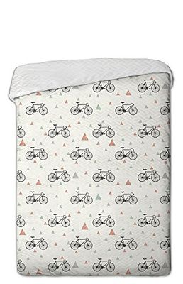 SI SOM DOS Sisomdos City Sprei voor bed, gekamd katoen, grijs, 235,0 x 270,0 x 5 cm
