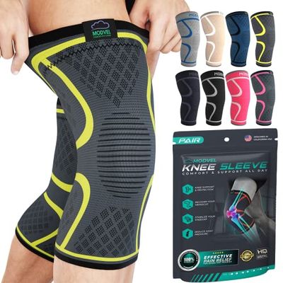 MODVEL medische kniebandageset voor mannen en vrouwen, ademende kniebandage, maat XXXL