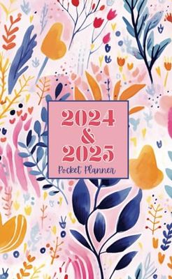 2024-2025 Pocket Calendar: Floral 24 Month Monthly Planner Schedule Organizer from January-December 4" x 6.5"