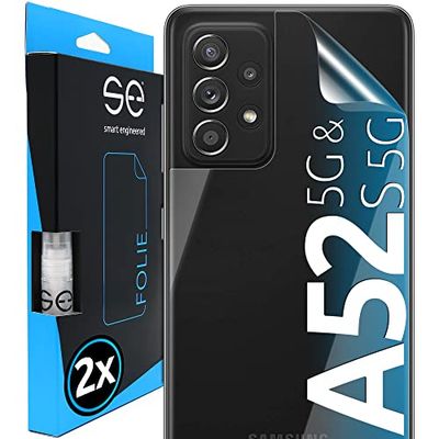 [2 st.] 3D-skyddsfilm för baksidan kompatibel med Samsung Galaxy A52/A52 5G/A52s 5G, transparent, självläkande skydd mot smuts och repor, bakskydd, gammalt. Skyddsglas