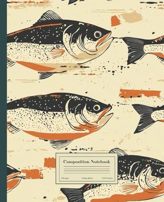 Composition Notebook College Ruled: Vintage FIsh (Baltic Cod) Illustration Journal | Cute Aesthetic For School, College, Office, Work