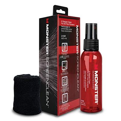 Monster Screen Clean Display Cleaner 60 ml + ściereczka z mikrofibry 15 x 15 cm - bez smug