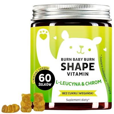 Bears with Benefits Kompleks wspierający przemianę materii z chromem, biotyną, cynkiem, L-leucyną, ekstraktem z liści zielonej herbaty - 60 sztuk - wegańskie - bez cukru