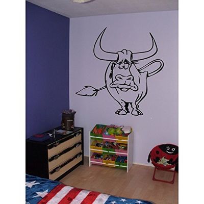 Stickers Taureau - Blanc, L 115cm x H 115cm
