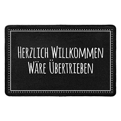 Pechkeks Tapis de Sol Noir - Bienvenue - 67 x 43 cm