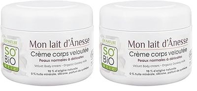 SO'BiO étic Soins Visage et Corps Mon Lait d'Anesse Crème Veloutée Nourrissante 200 ml (Paquete de 2)