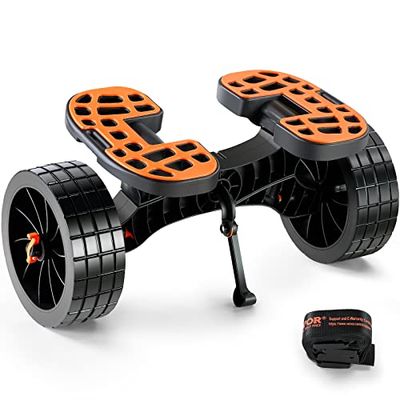 VEVOR kajak trolley aluminium legering kano trolley 655x305x310mm belastbaar tot 145kg dubbele riem ontwerp accessoires voor boot trolley kajak kano vervoer trolley surf trolley boot trailer vouwen boot