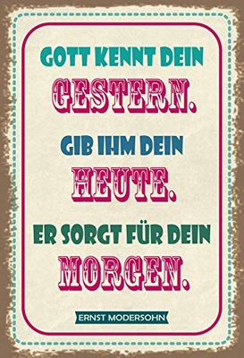 Schatzmix Tin-Plate Sign, Sheet metal, Multicoloured, 20x30 cm