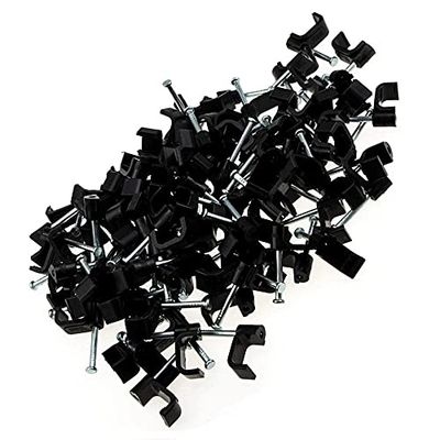 Bulk Hardware BH04444 kabelklem voor Slim-Fit-Shotgun coaxkabel zwart 10 mm (pak à 100), wit, stuk