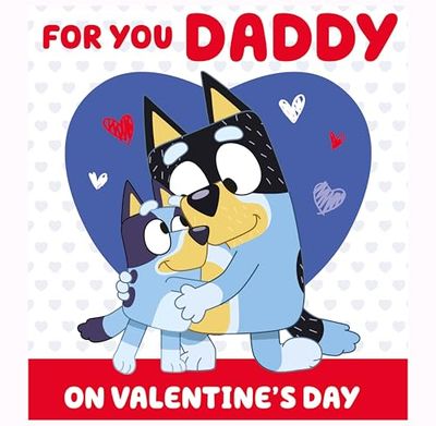 bluey, papa, valentijnsdag kaart