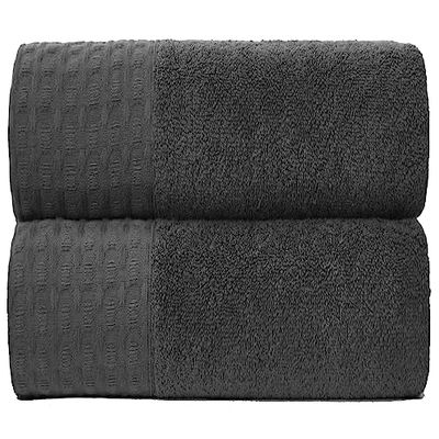 GC GAVENO CAVAILIA Draps de Bain 600 g/m², Super absorbants et Serviettes à séchage Rapide pour Salle de Bain, Anthracite, 228,6 x 35,6 cm