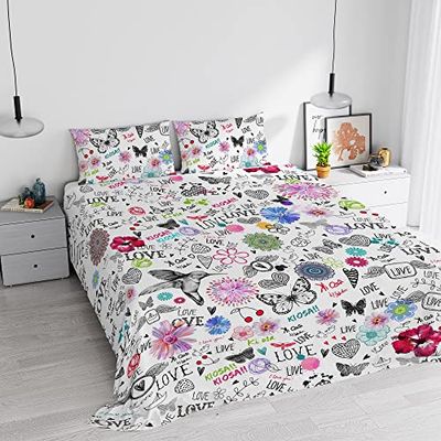 KI-OSA Kiosa Bed Linen Set (Flat Sheet 250x280cm + 2 Pillowcases 52x82cm), KIO652, KIO 652, DOUBLE