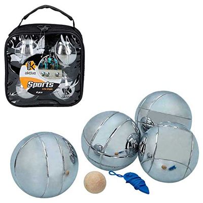 AKTIVE 54035 Professionele bouleset met 4 sportballen