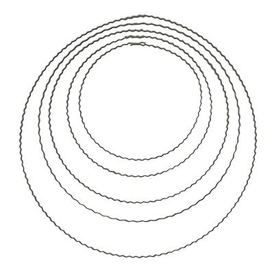 Rayher 2509400 metalen ringen van gegolfd plat draad, diameter 30 cm