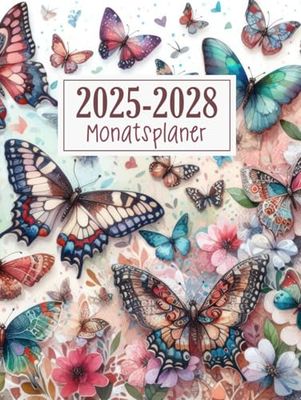 Monatsplaner 2025-2028: 4 Jahre Von Januar 2025 Bis Dezember 2028