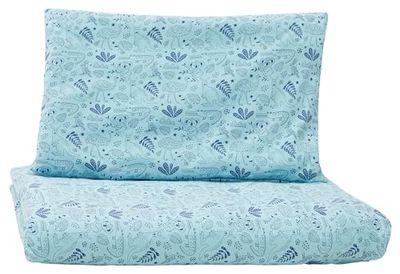 Kinderjersey beddengoedset van biologisch katoen, 100 x 135 cm, kussen 40 x 60 cm, GOTS-gecertificeerd