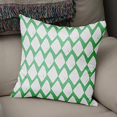 BonaMaison Fundas para Cojínes, Verde petróleo y Blanco Funda de Almohada Elegante y Suave para Decorativa Moderna Decoración del Hogar Habitación, 50x50 Cm - Diseñado y Fabricado en Turquía