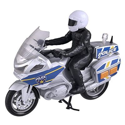 Grandi Giochi - Teamsterz motorfiets politie met licht en geluiden, kleur blauw/grijs, GG00970