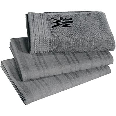 WMF 6060309991 Kökshanddukset, Bomull, Grå, 3 Delar