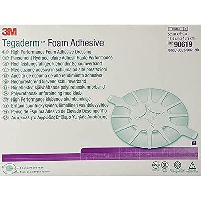 3M Tegaderm™ Foam Adhesive voor ellebogen en hakken, 14 x 14 cm, zelfklevend, van polyurethaanschuim, 5 stuks