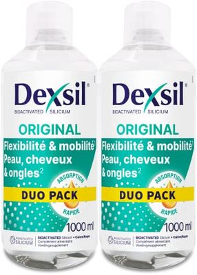 Dexsil Original - Complément Alimentaire pour Cheveux, Peau et Ongles - Conçu à Base d'Ortie, Cuivre et Silicium - Lot de 2