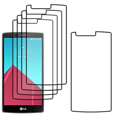 ebestStar - Pack x5 Protector Pantalla Compatible con LG G4 H815, G4 Dual-LTE Películas Flexibles Anti Huellas Anti arañazos, Instalacion Sin-Burbujas [Aparato: 149 x 76.2 x 9.8mm, 5.5'']