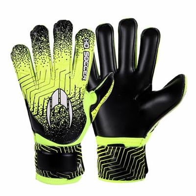 HO Soccer Force Green Guanti da portiere, unisex, per adulti, nero/lime, 9,5