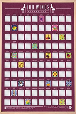 Gift Republic 100 wijnen Scratch Poster, Bucket List, A2