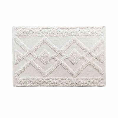 Douceur d'Intérieur, Tapis de Bain (50 x 80 cm) Gladis, Coton Jacquard Tufté