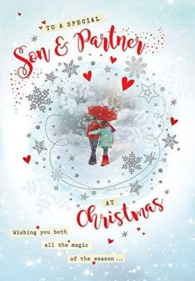 Piccadilly Greetings Traditionele kerstkaart Son & Partner - 9 x 6 inch A40922